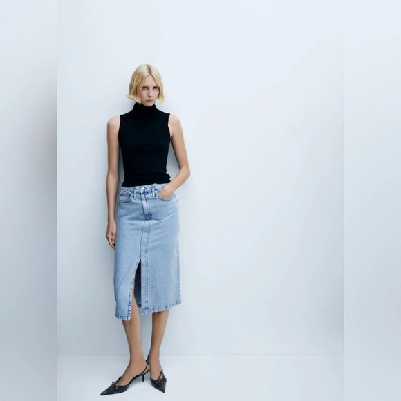 Mango  [M] Denim midi-skirt - Picture 5 of 11